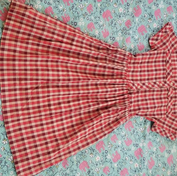 Vintage Gingham Print Dress Small - Picture 2 of 3